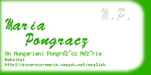 maria pongracz business card